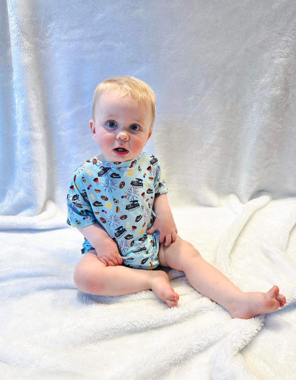 On The Pontoon Oversized Bamboo Romper