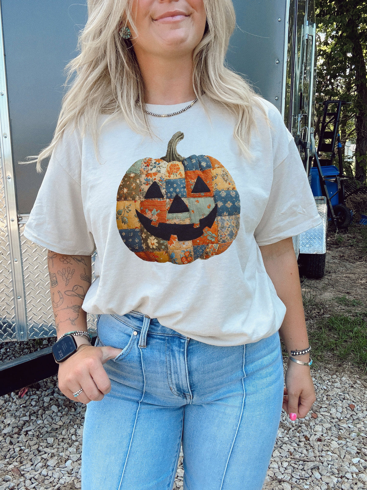 SMILEY PATCH PUMPKIN
