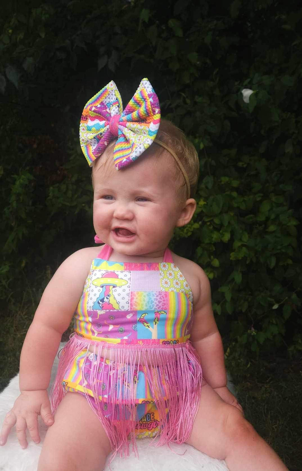 Neon Cowgirl Fringe Set