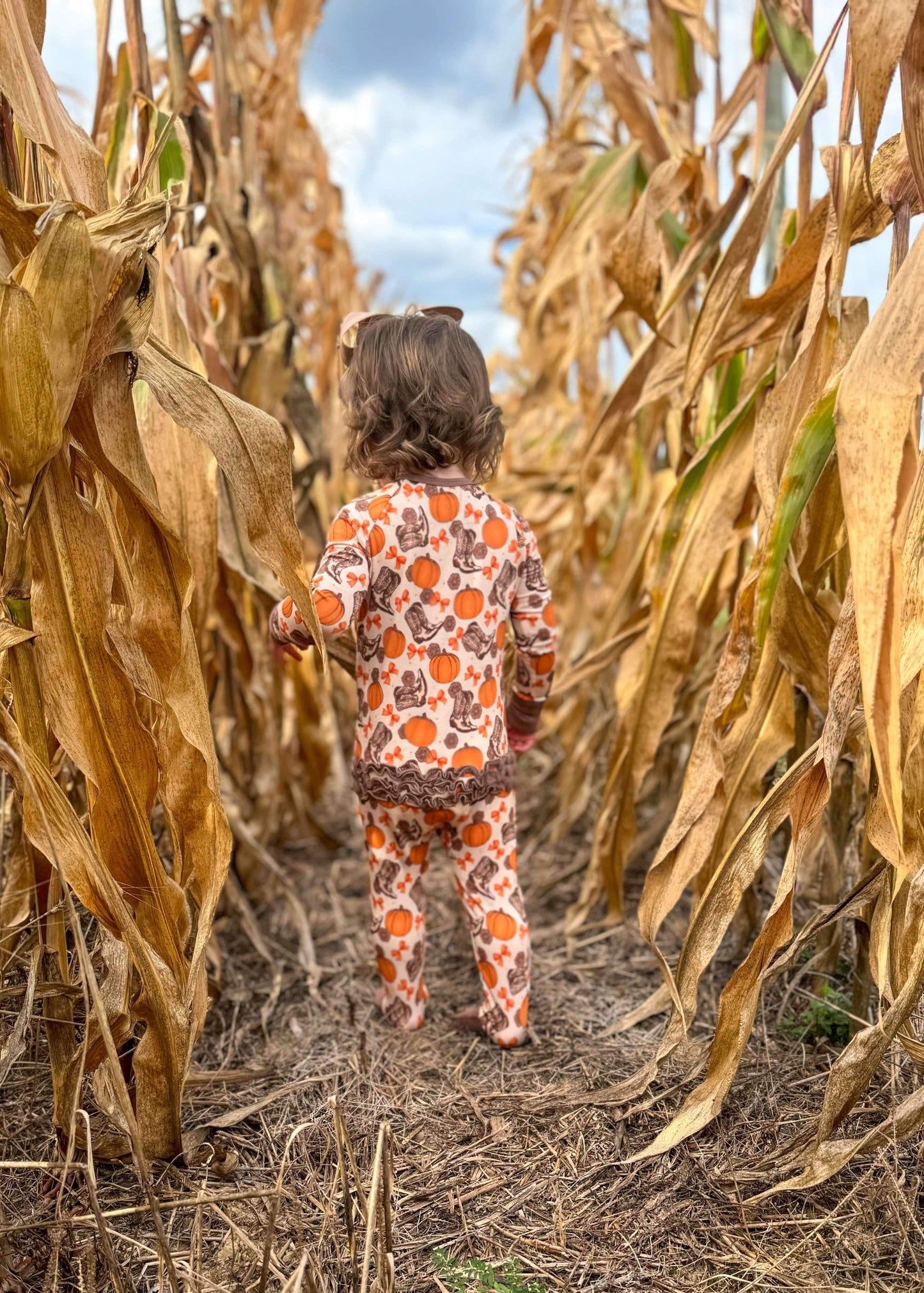 Howdy Pumpkin Ruffled Bamboo Sleeper
