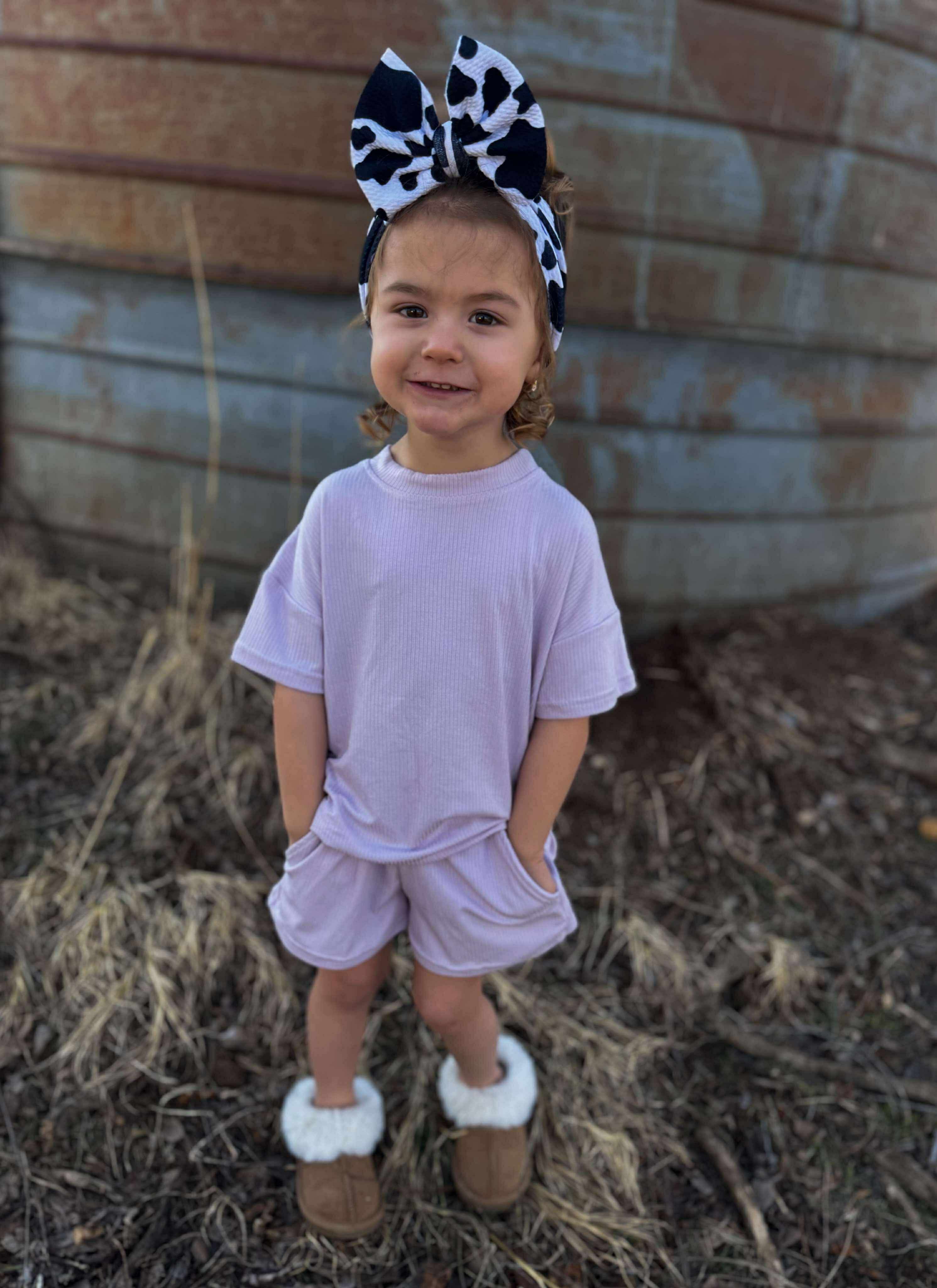 Kids lavender short set