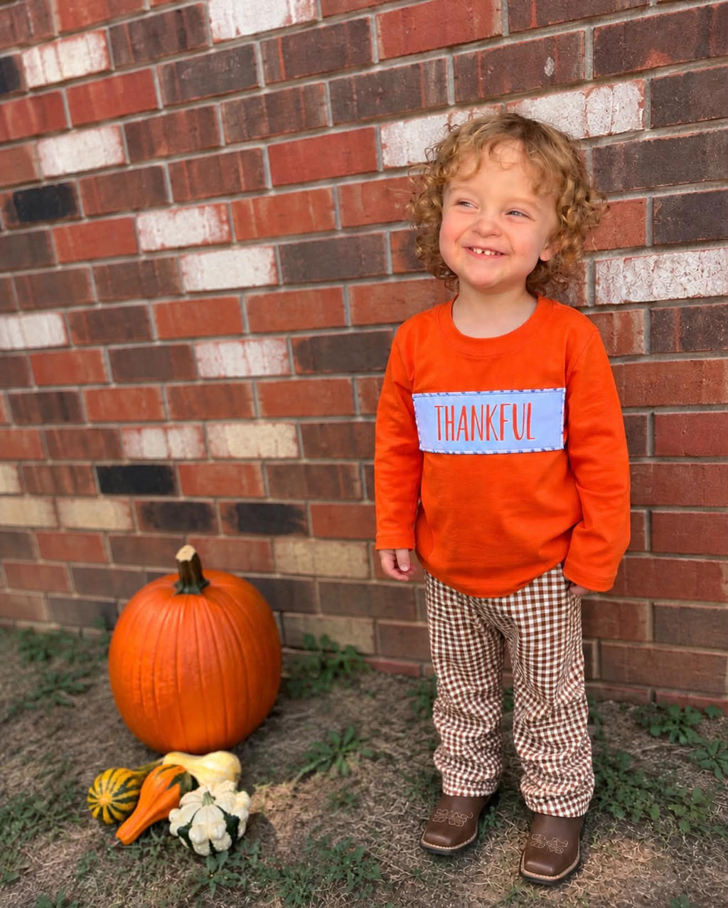 Thankful - Orange boy set