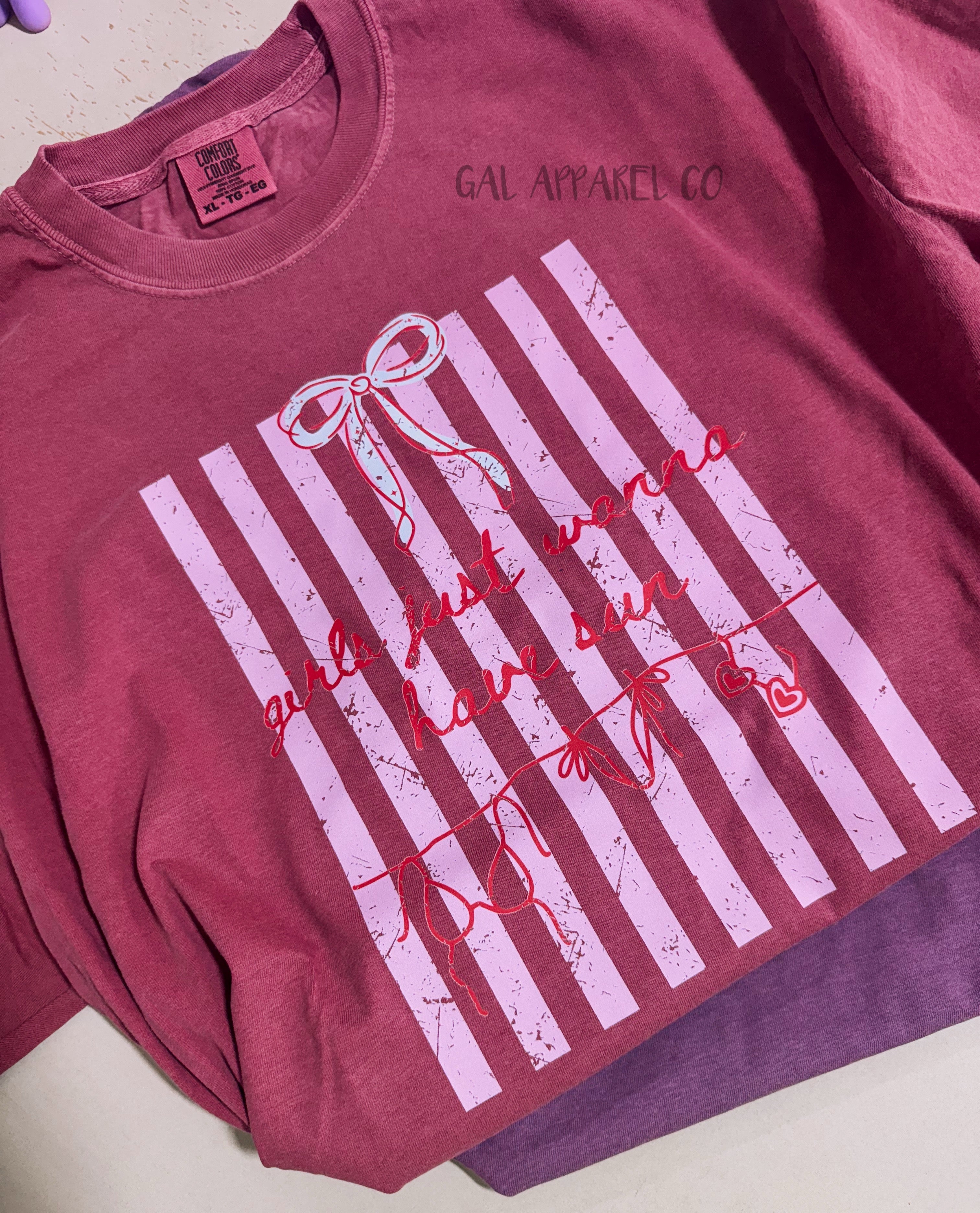 God Just Wanna Have Sun Tee | Patriotic Summer Shirt | 4th of July Shirt | Lake Day Tee | Funny Summer Graphic Tee | Comfort Colors Tee