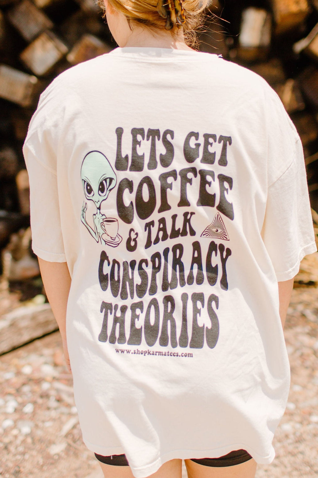 Coffee and Conspiracy Theories Graphic Tee