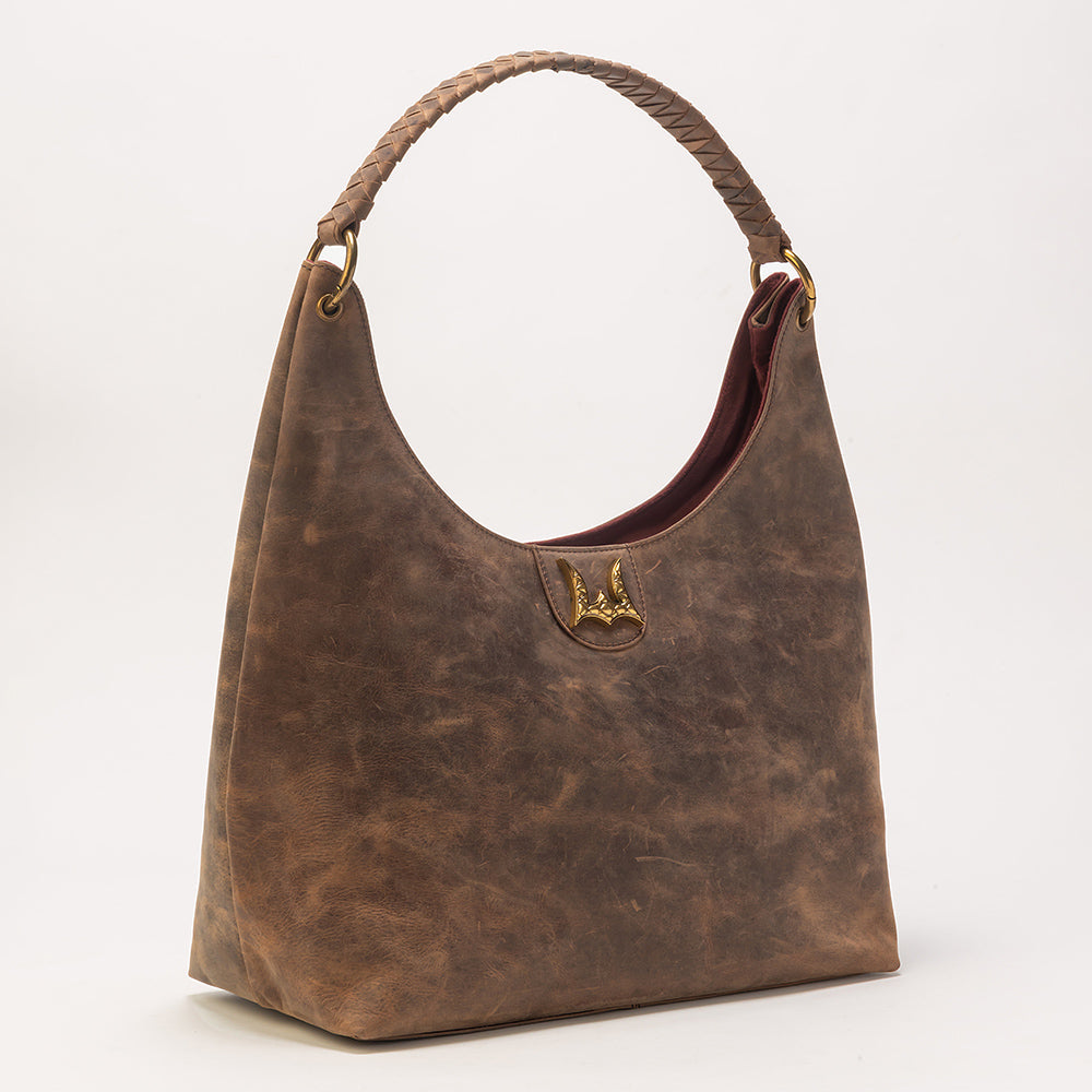 Lw Large Purse In Brunette Leather