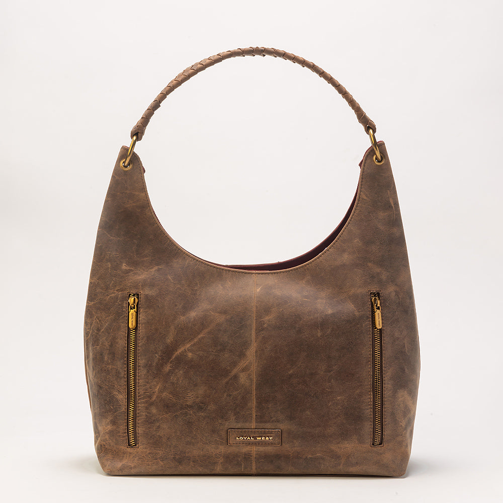 Lw Large Purse In Brunette Leather