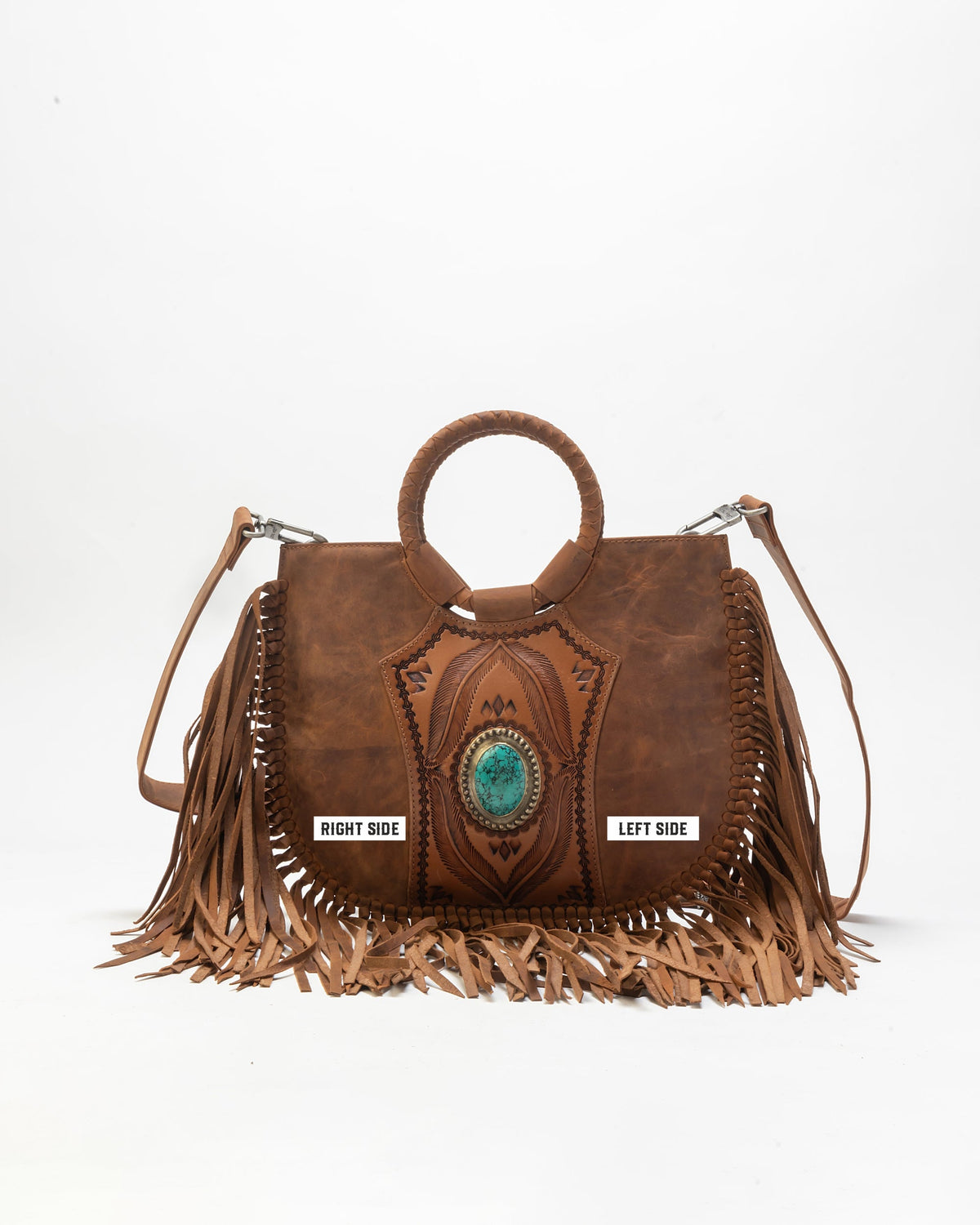 Sedona Tassle Bag In Saddle Brown