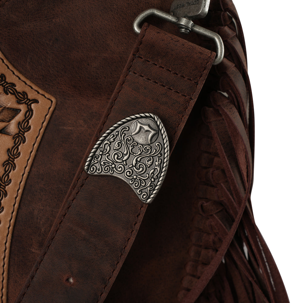 Sedona Tassle Bag - Oiled Ruby Leather