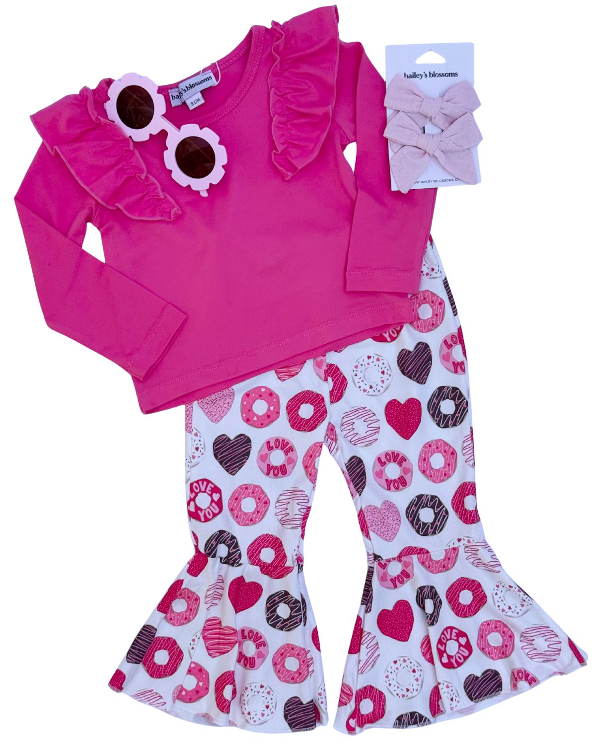 Lina Pleated Bell Bottoms - Sweet Valentine