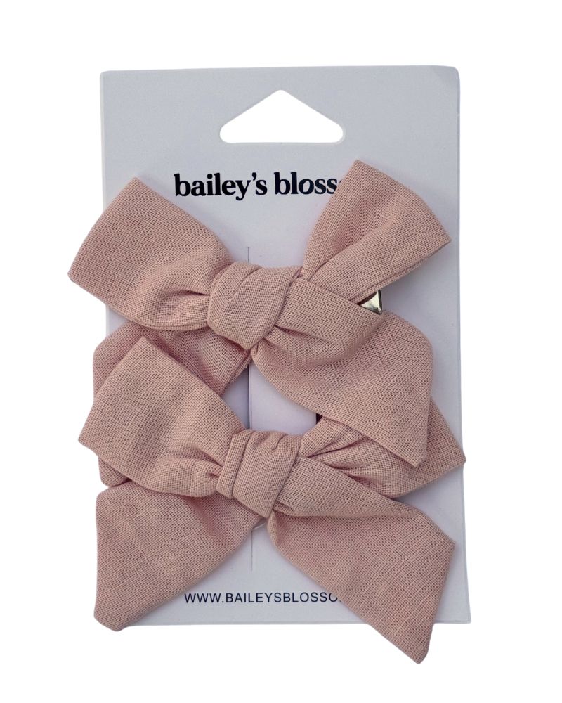 Linen Cotton Piggie Sets - Rose Pink