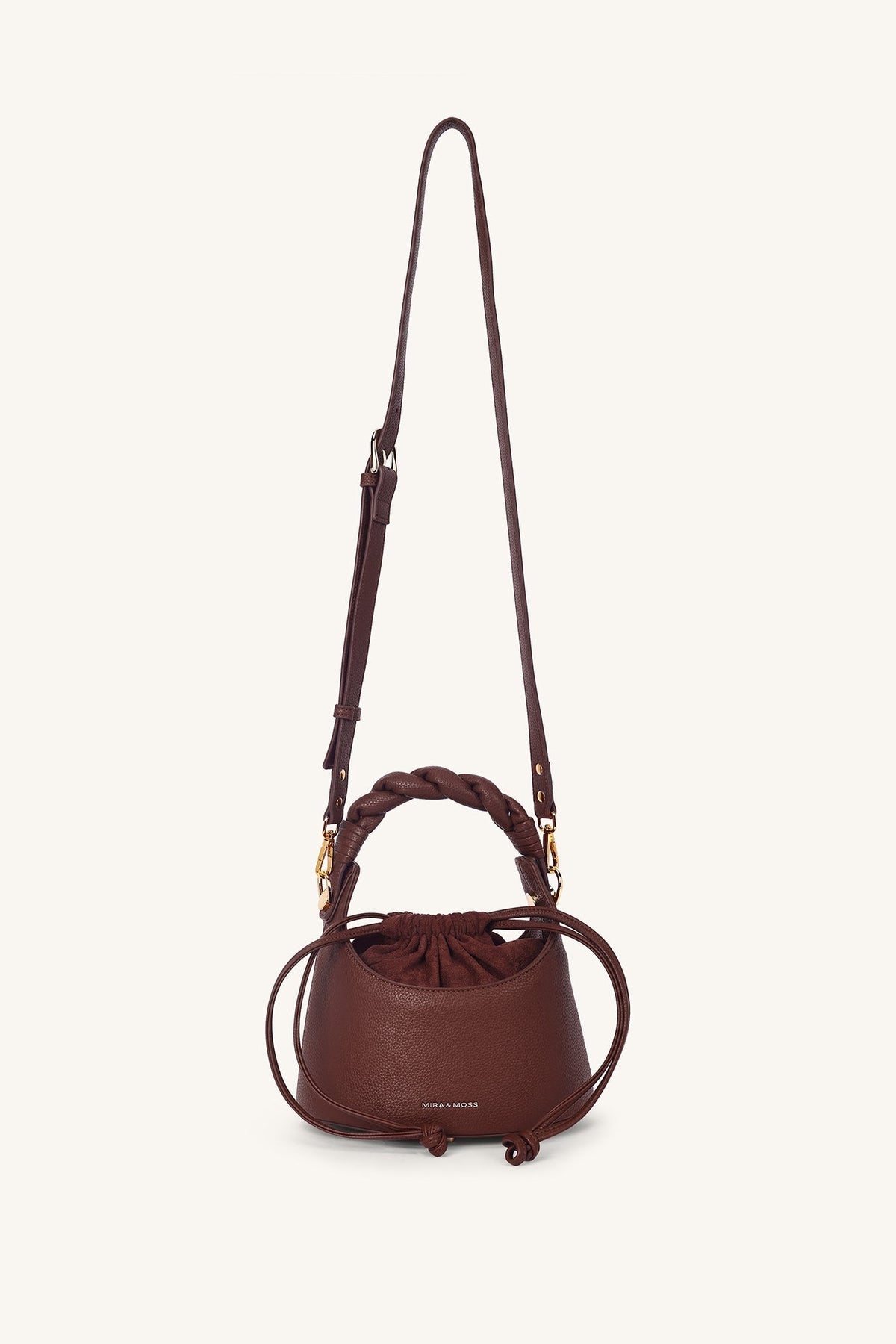 Mira & Moss Mocha Knot Bucket Bag - Cocoa Umber