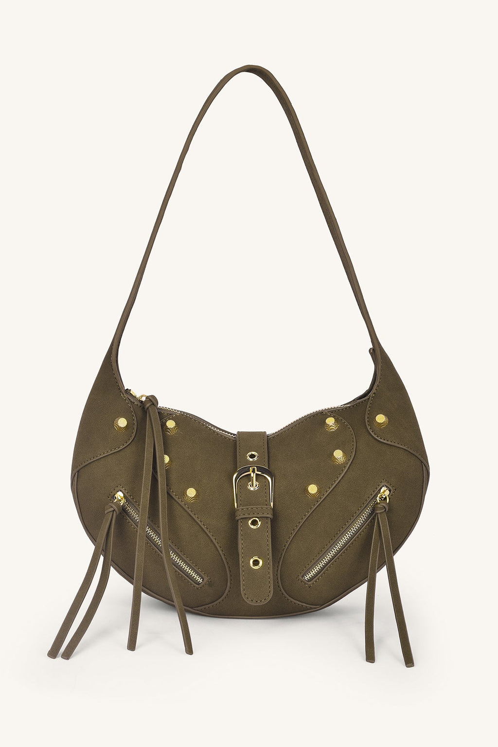 Mira & Moss Ravenne Studded Shoulder Bag - Moss