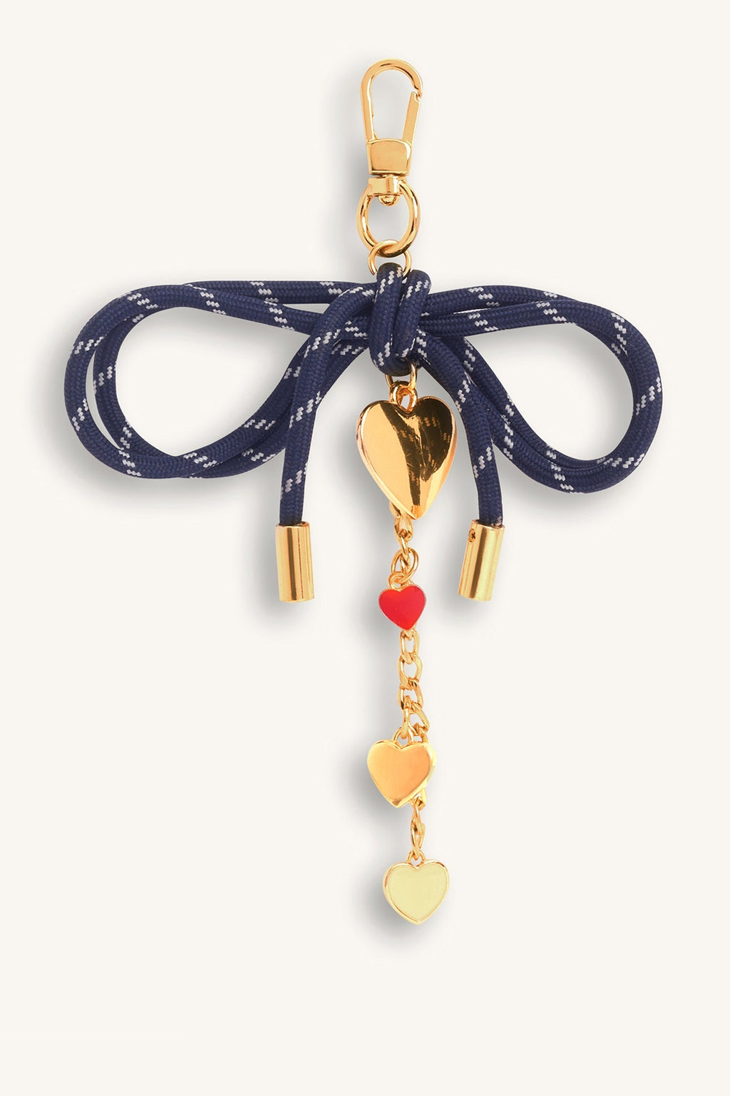 Mira & Moss Cupid Bow Bag Charm - Navy