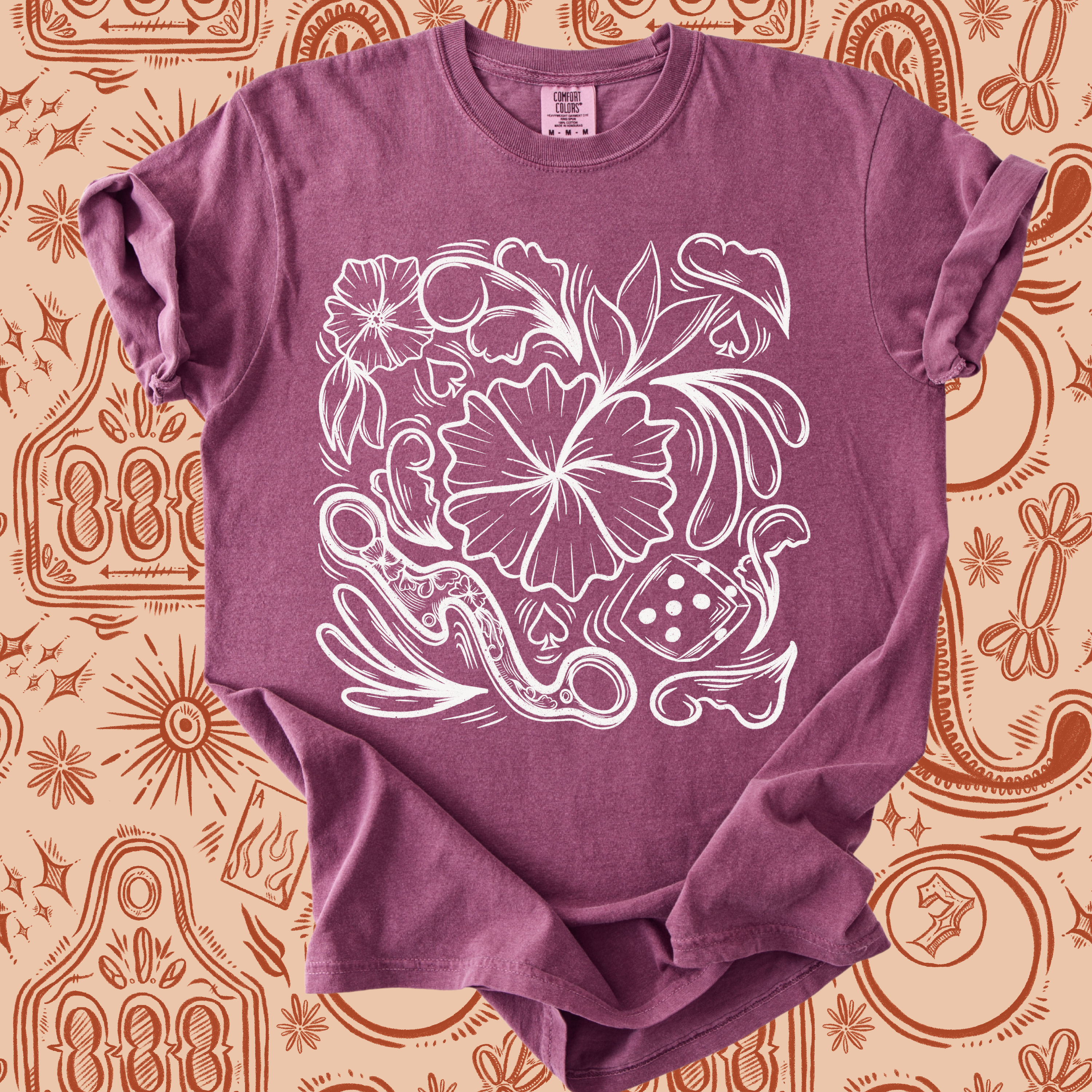 Tooled Western collage tee