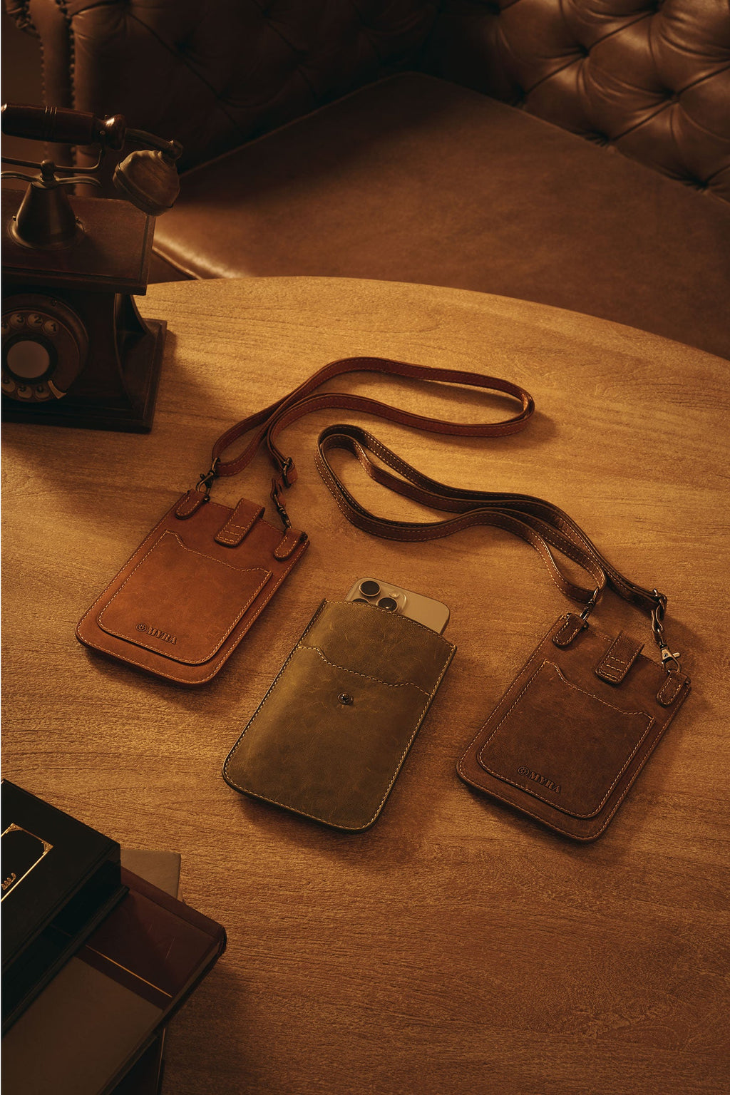 Golden Canyon Cell Phone Bag In Camel
