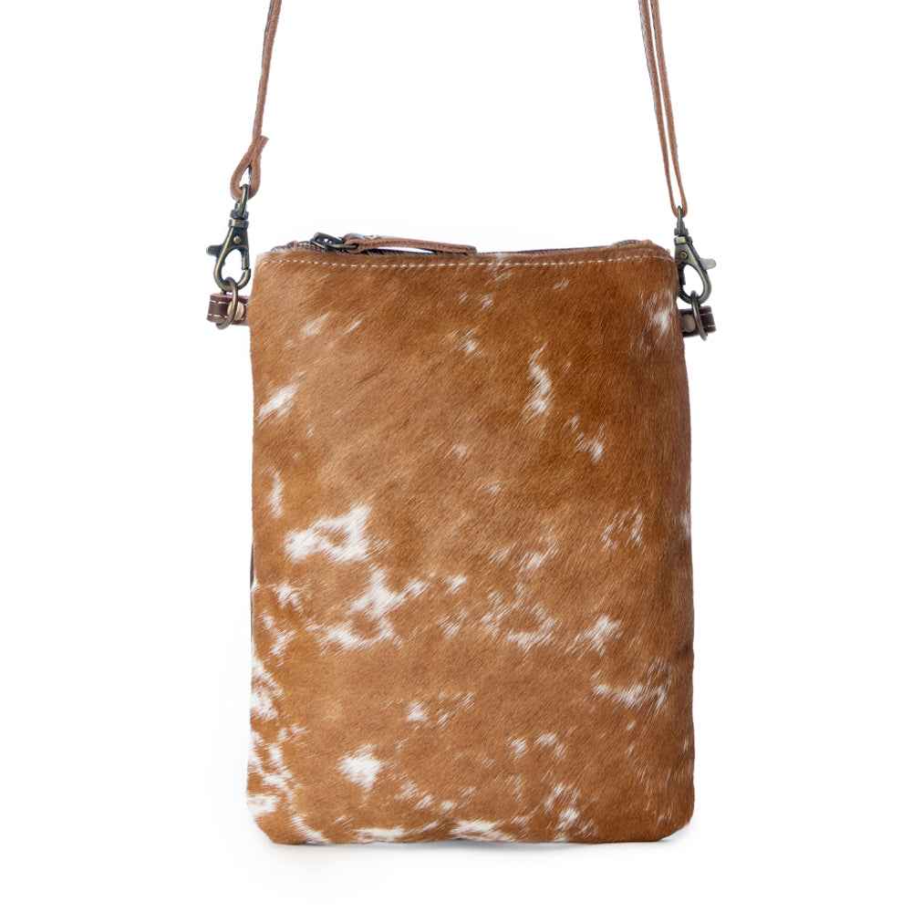 White And Brown Cross Body Bag