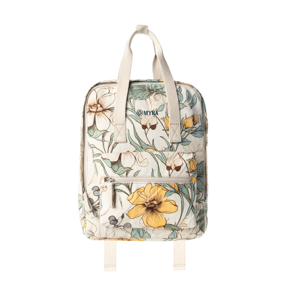 Myra Pine Meadow Cotton & Leather Crossbody Bag in Ivory