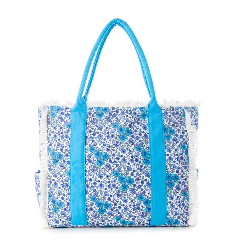 Myra Shoreline Weekender Bag with Beach Mat in Cobalt Sky