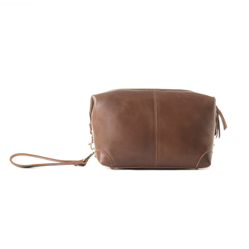 Myra Drifter Leather Shaving Kit for Men in brown