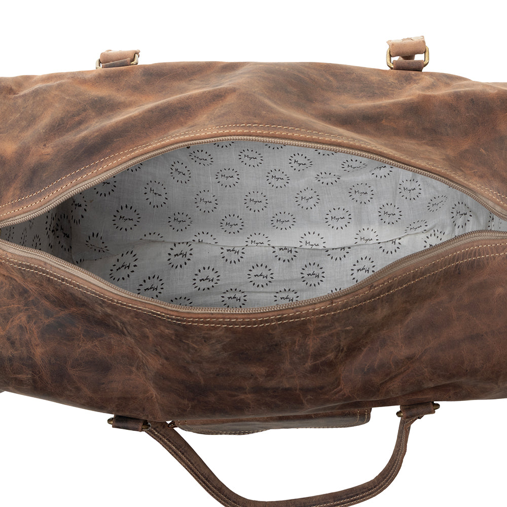 Myra Redmont Leather Traveller Bag in Dark Mahogany