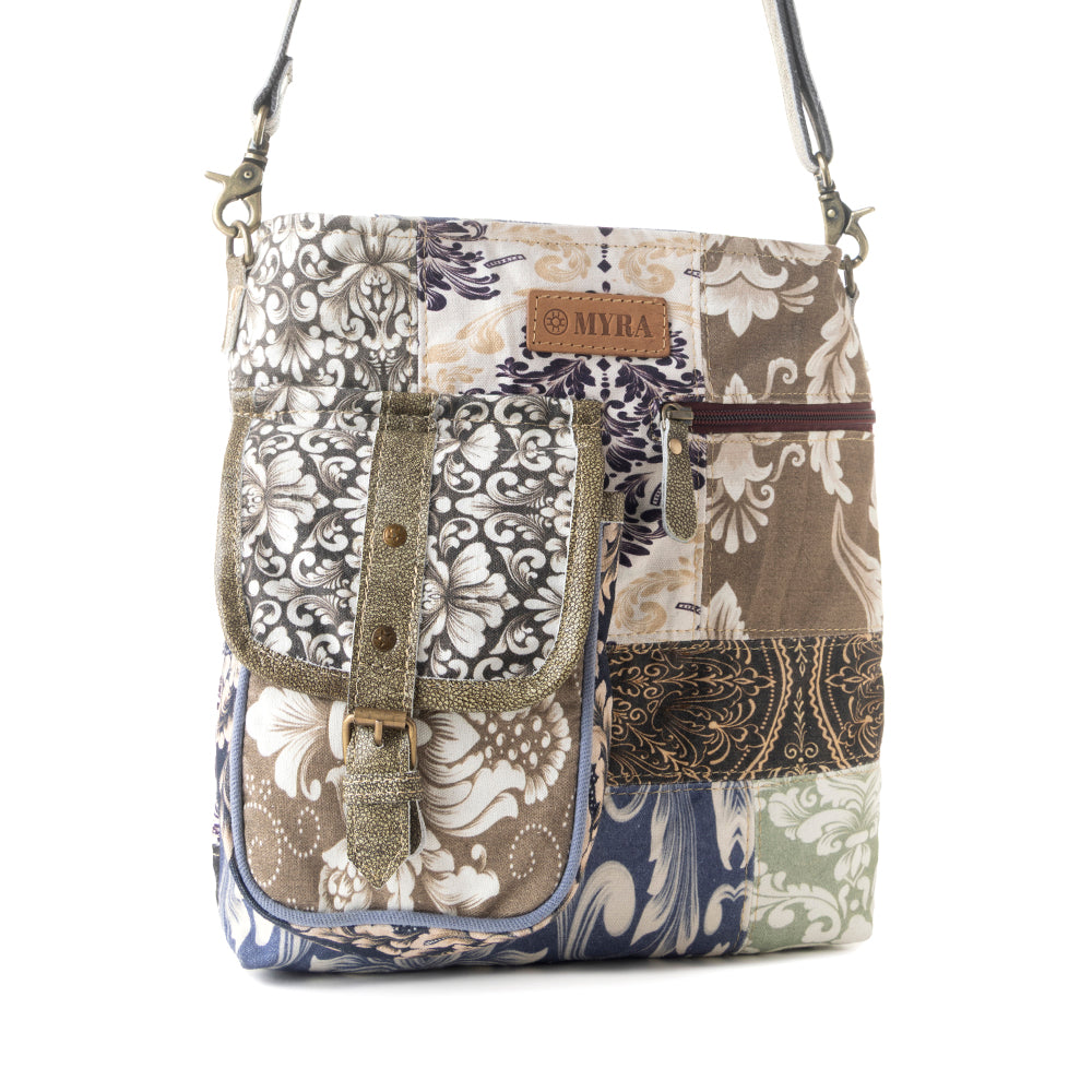 Myra Mossbloom upcycled canvas Bag for Women in olive