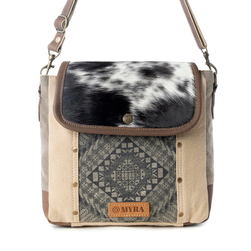 Myra Sandstone Pony Western Shoulder Bag for Women in Khaki