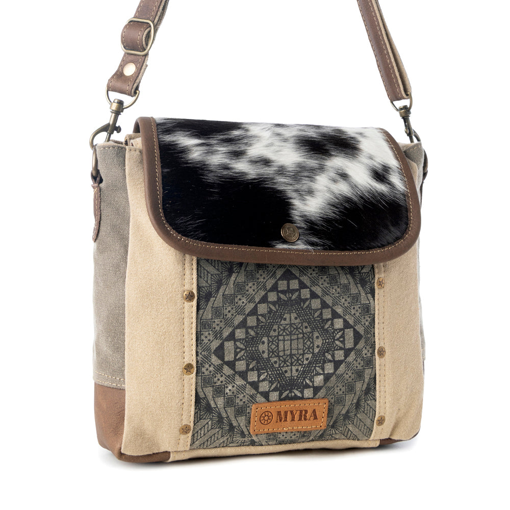 Myra Sandstone Pony Western Shoulder Bag for Women in Khaki