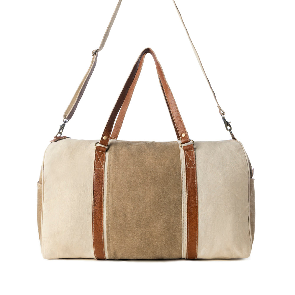 Myra Wandermark Vintage Traveller Bag for Men in olive with leather detail