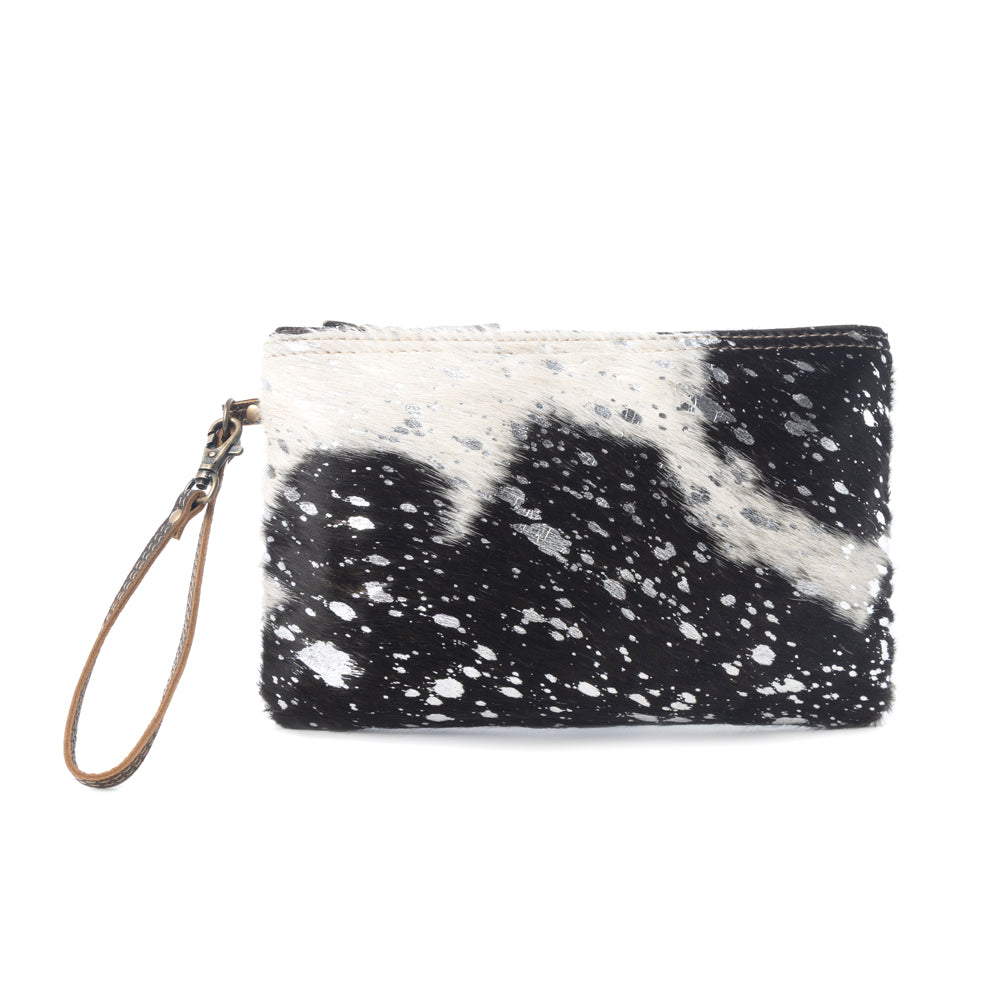 Myra Stardust Pony Western Pouch for Women in black with foil hairon detail