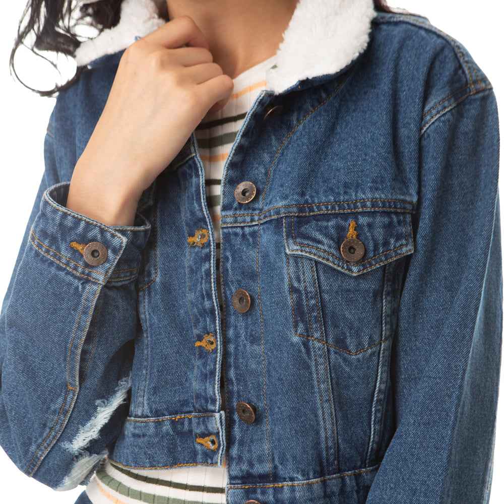 Rumors Sherpa Denim Jacket
