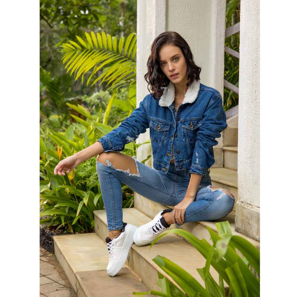 Rumors Sherpa Denim Jacket