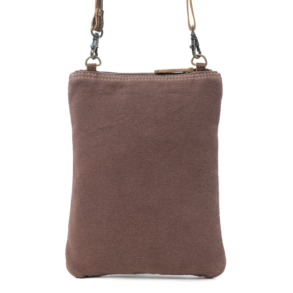 Myra Soul Searcher Crossbody Bag for Women with genuine leather in floral print with detachable adjustable strap
