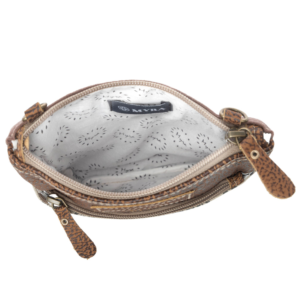 Myra Soul Searcher Crossbody Bag for Women with genuine leather in floral print with detachable adjustable strap