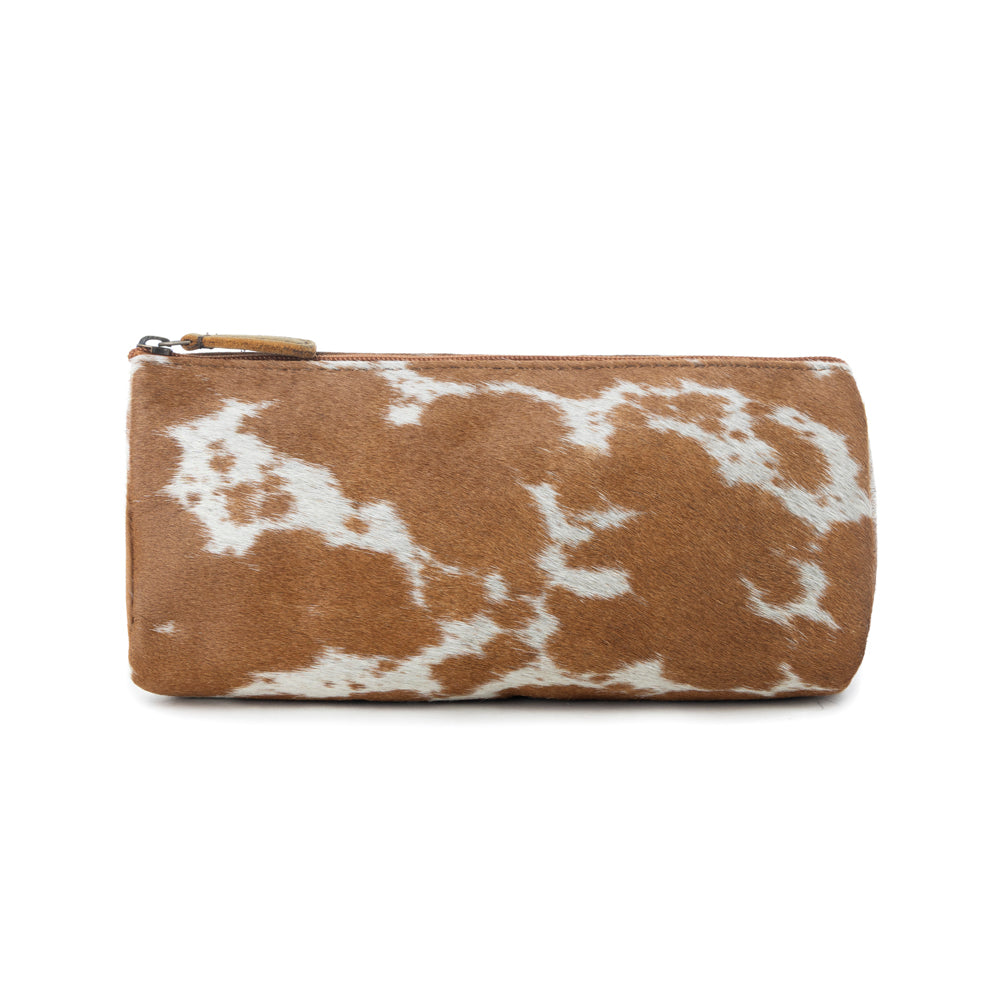 SANDY LEATHER AND HAIRON MULTI POUCH