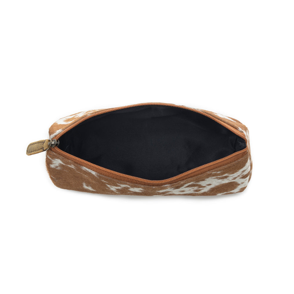 SANDY LEATHER AND HAIRON MULTI POUCH
