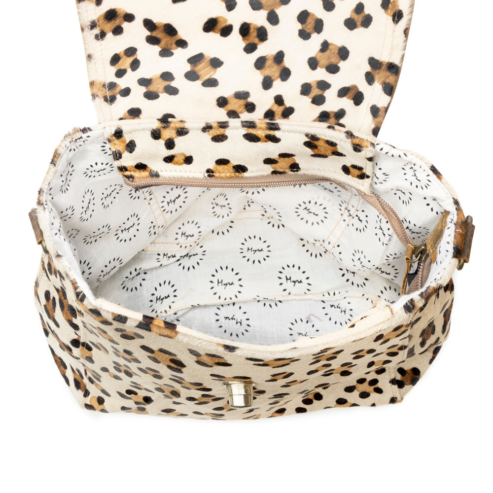 Quaint Leopard Print Leather & Hairon Bag