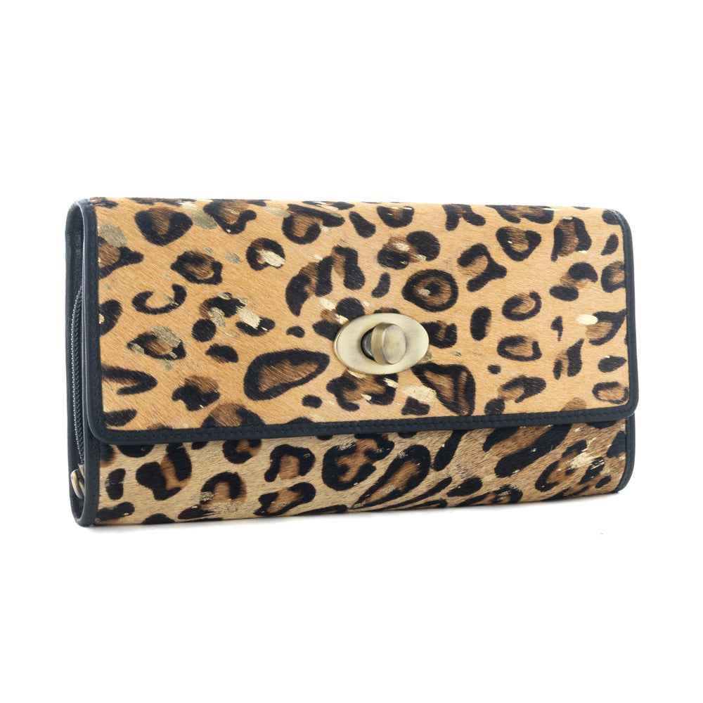 Ornate Leopard Print Wallet