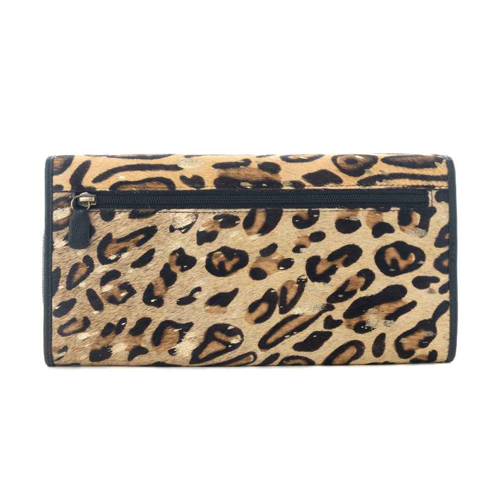 Ornate Leopard Print Wallet
