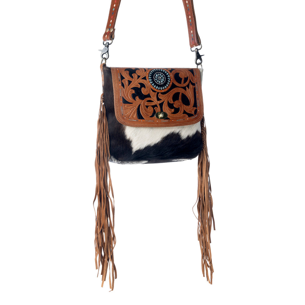 Brown Boughs  Hand-Tooled Bag