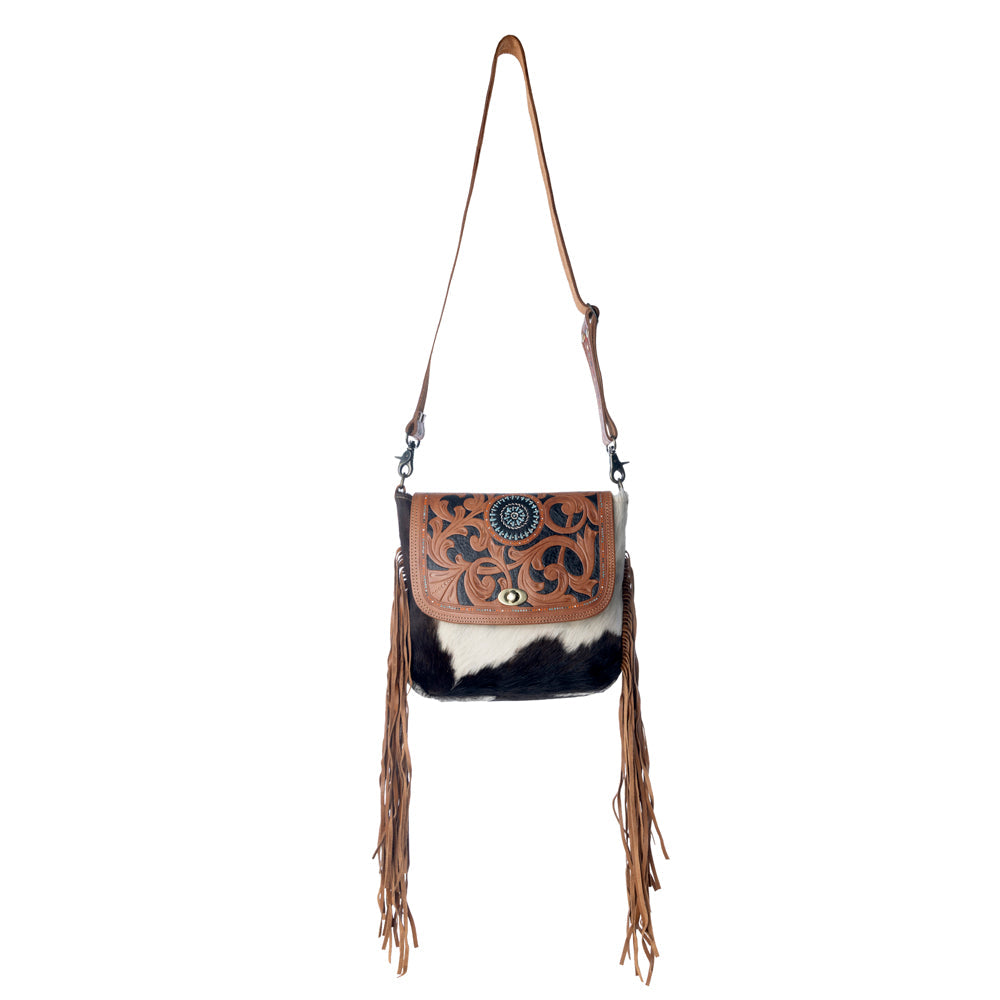 Brown Boughs  Hand-Tooled Bag