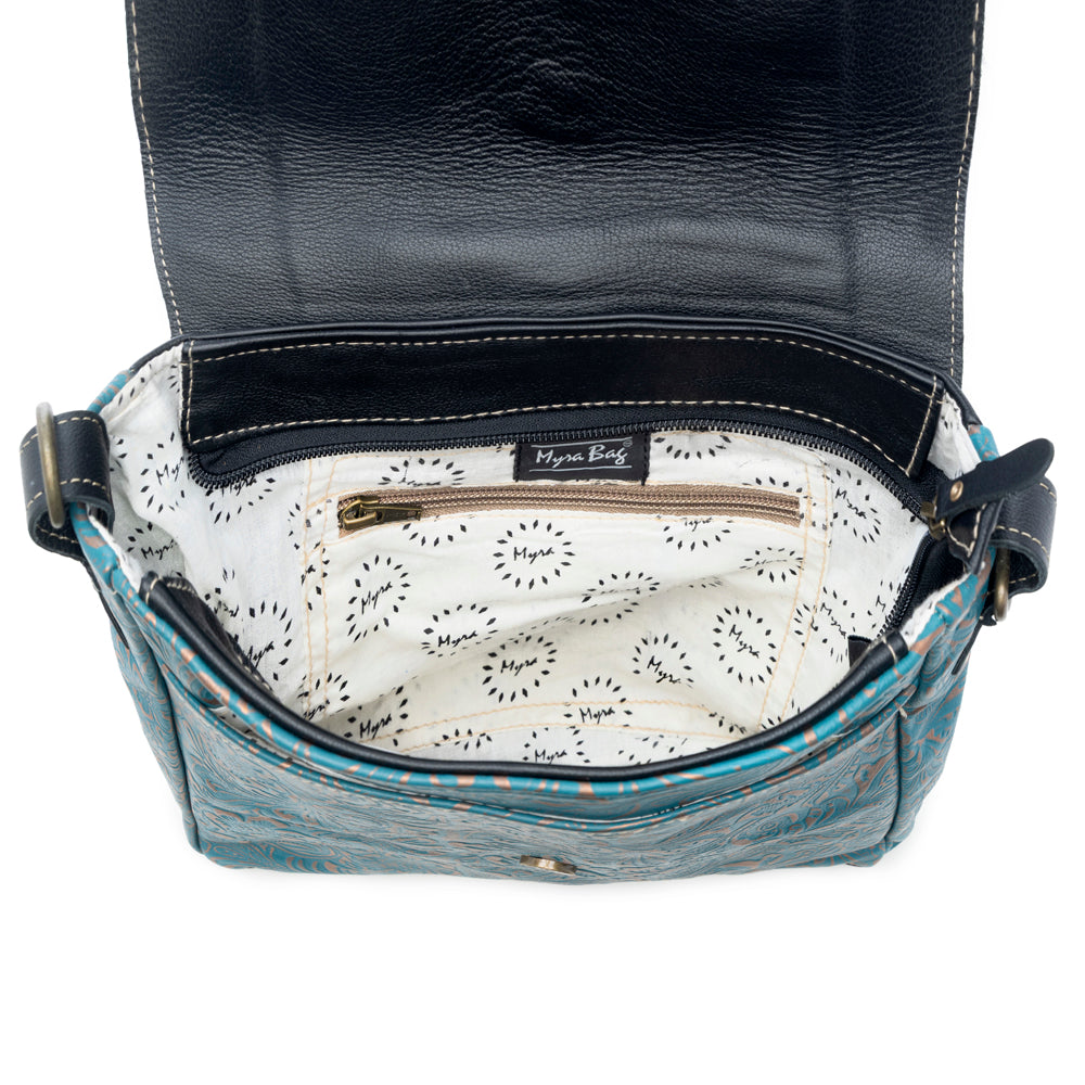 Blue Rose  Leather & Hairon Bag