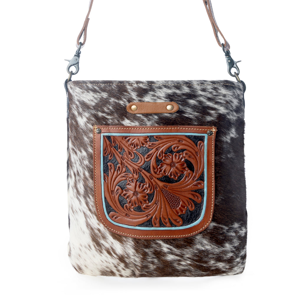 Flowering  Hand-Tooled Bag