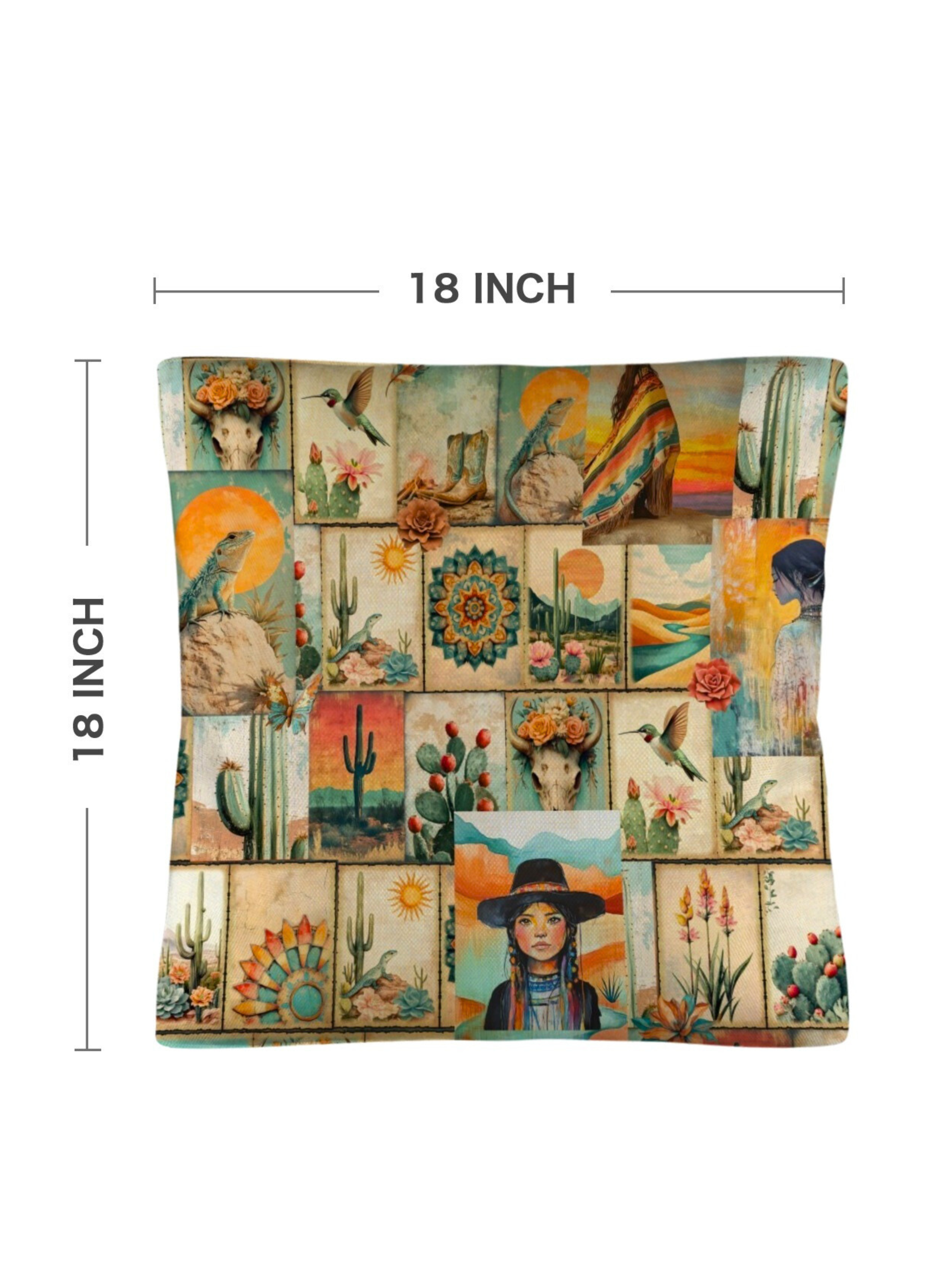 Colores de Mexico Pictures of the Southwest Pillow Case Made in USA