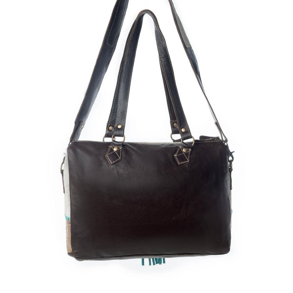 Azure waterfall Hand-Tooled Bag