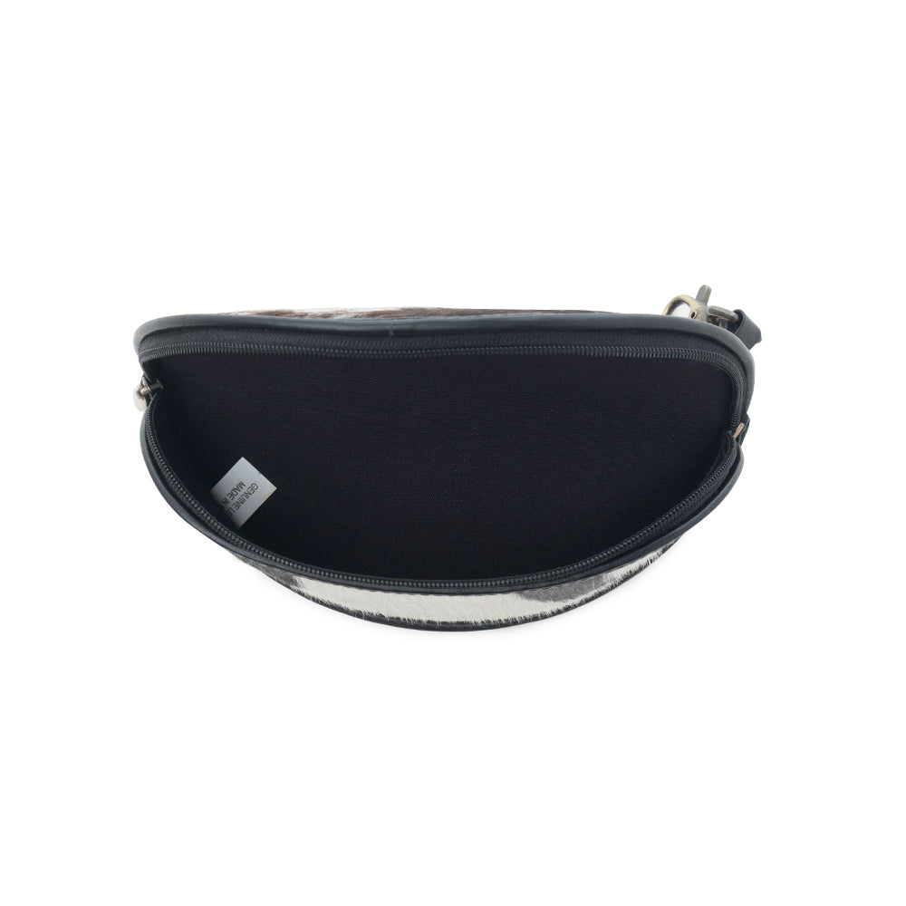 Myra All Slaty Sunglass Case with hairon leather and easy carry hook for everyday use