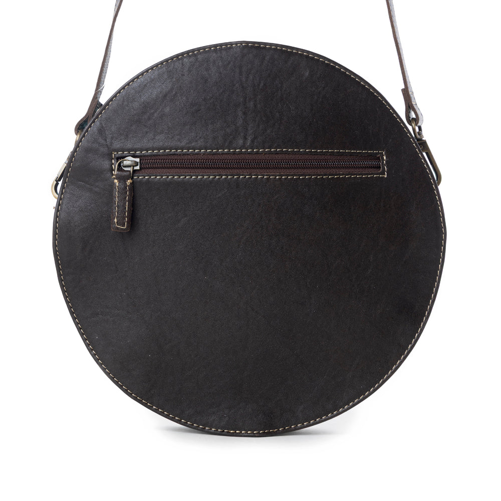 Boho Teal Round Bag
