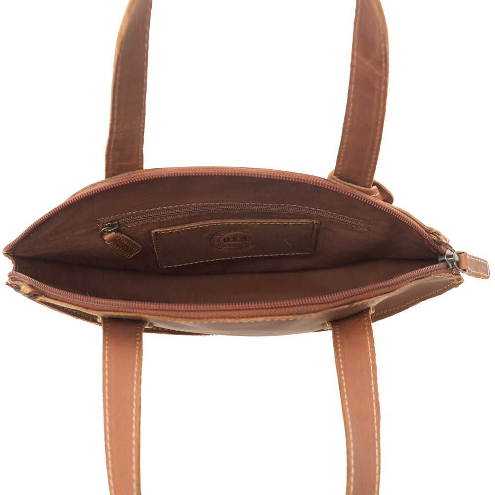 Brown Nest Leather & Hair On Bag