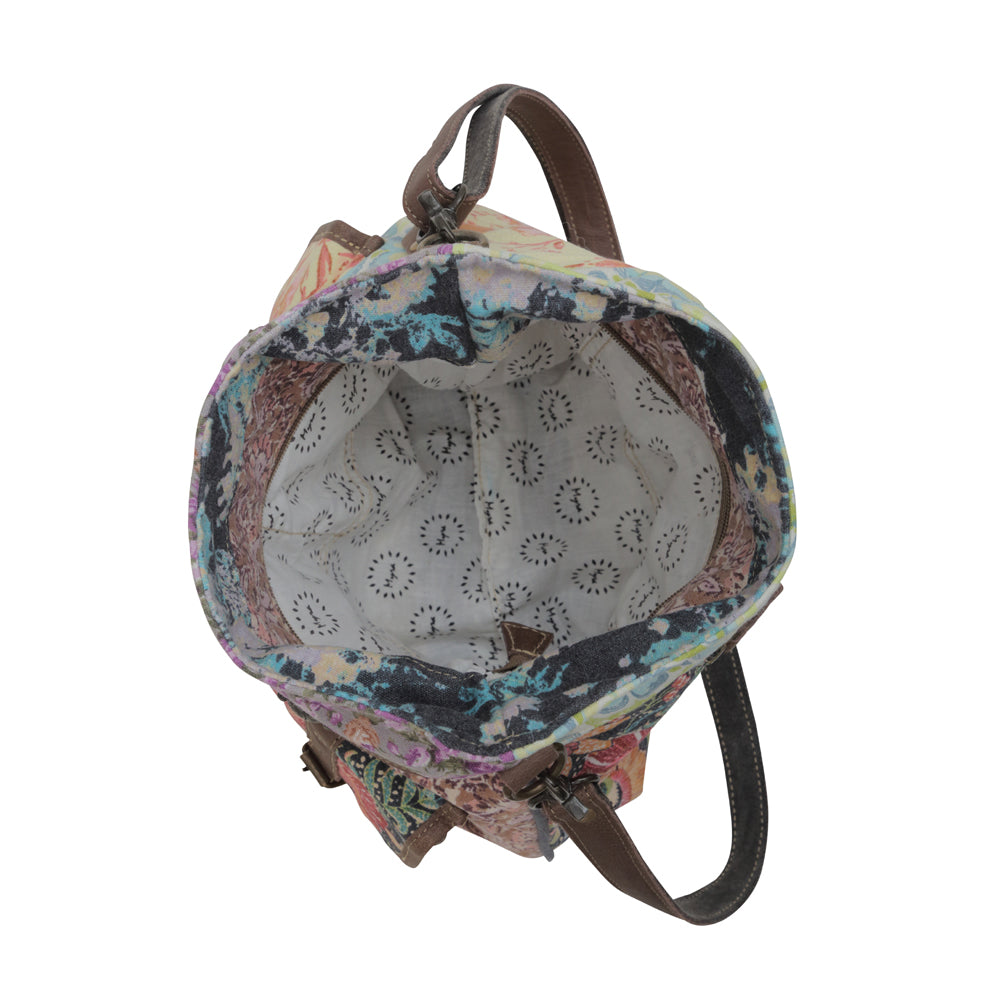 Myra Le Fleur Bel Cowgirl Shoulder Bag - Multi-Floral Print Crossbody with Leather Straps for Everyday Western Flair