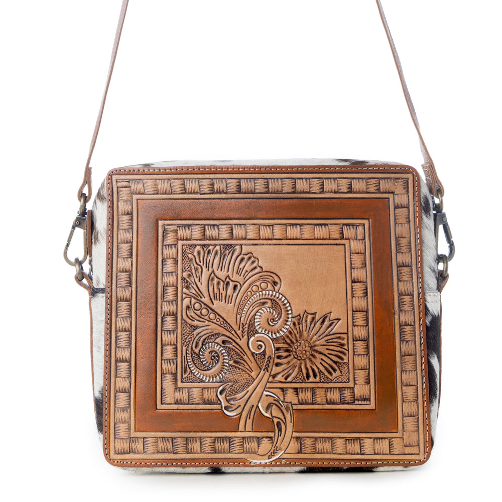 ORCHIDS HAND-TOOLED BAG