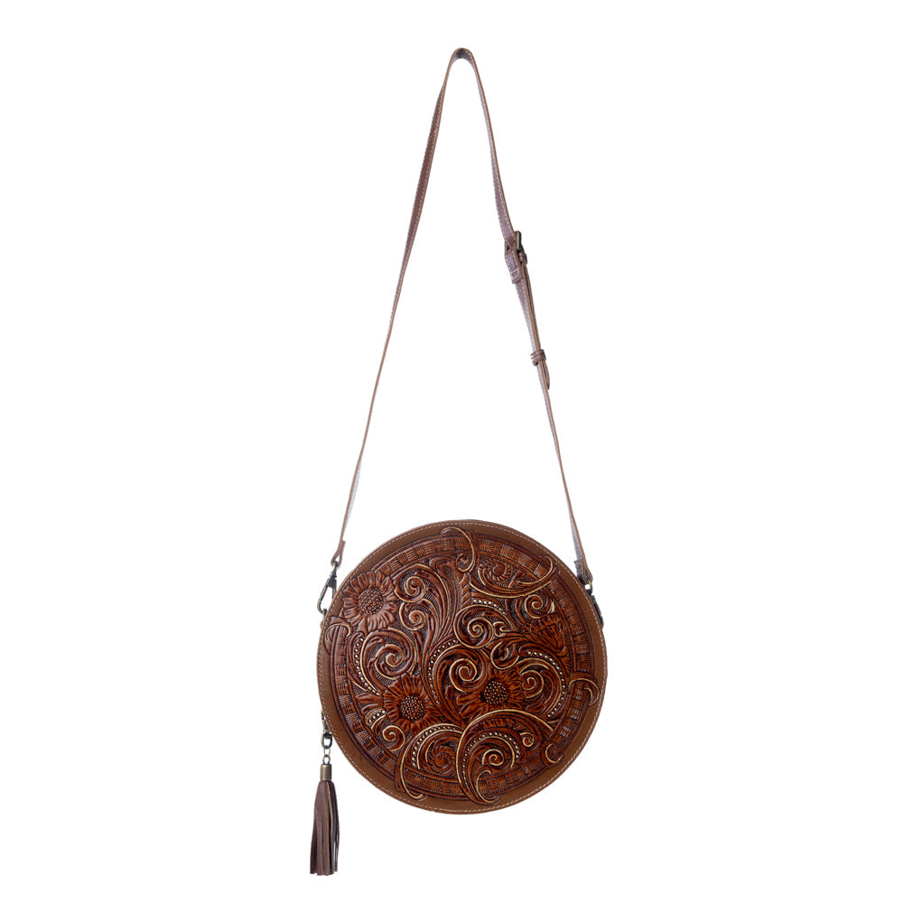 CRIMSON ORCHID ROUND BAG